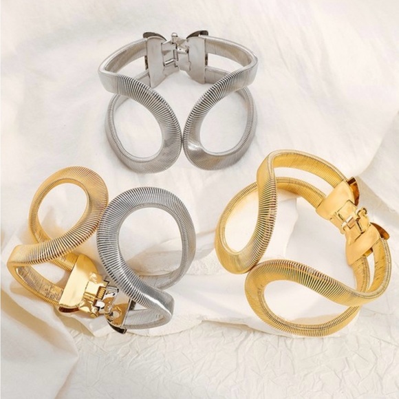 Gold and Silver Cuff Bracelets - Picture 3 of 9